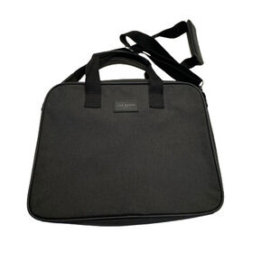 Ted Baker London Seter Document Bag OS Charcoal Nylon Crossbody Laptop Briefcase